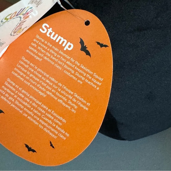 Stump the Skeleton Cat Halloween Plush Treat Pail Squishmallows New with Tag - Picture 5 of 8